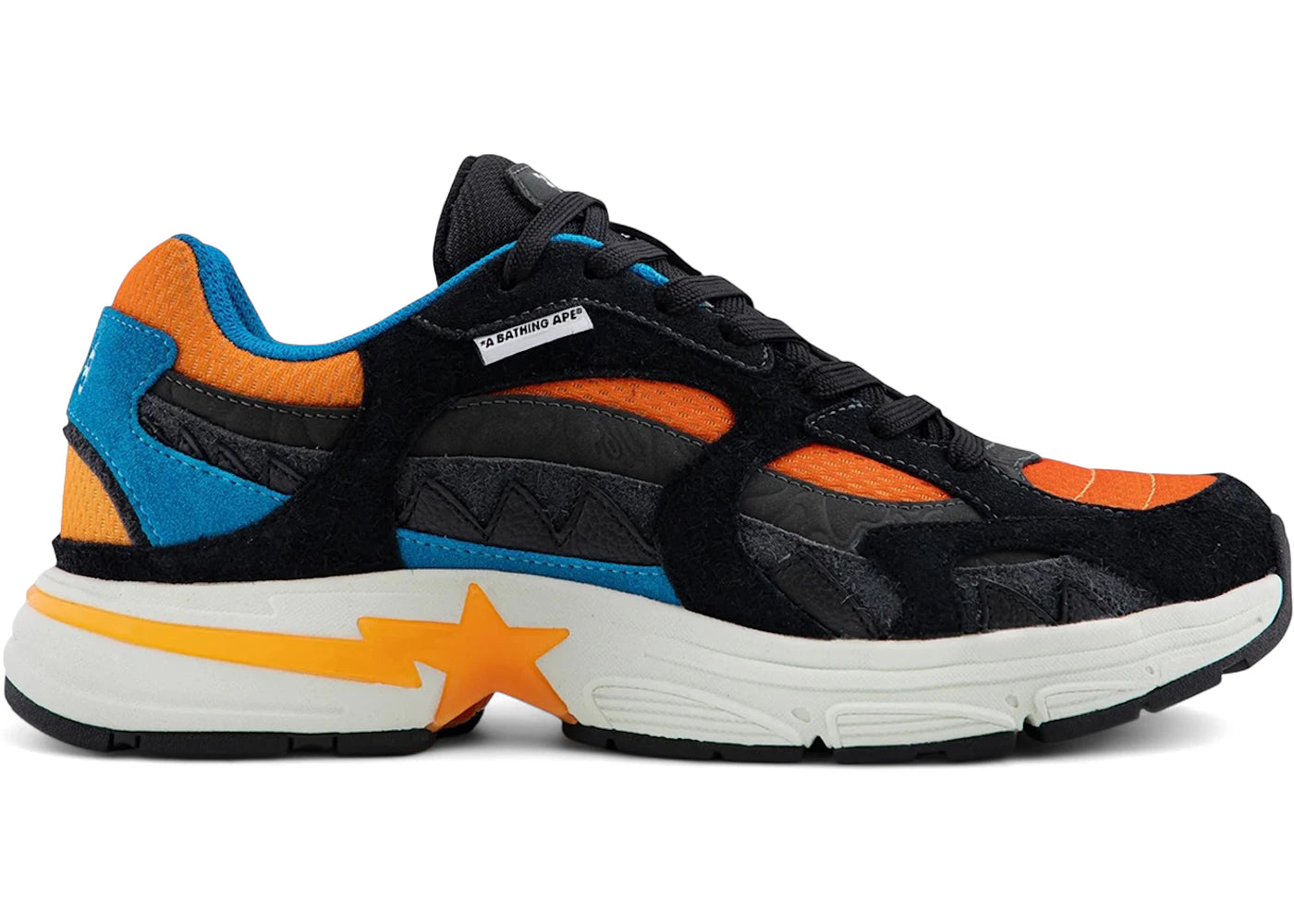 A Bathing Ape Shark Sta #2 Black Orange Blue