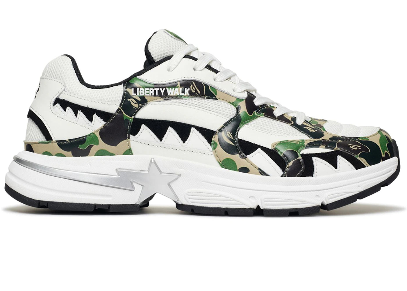 A Bathing Ape Shark Sta LBWK White Green