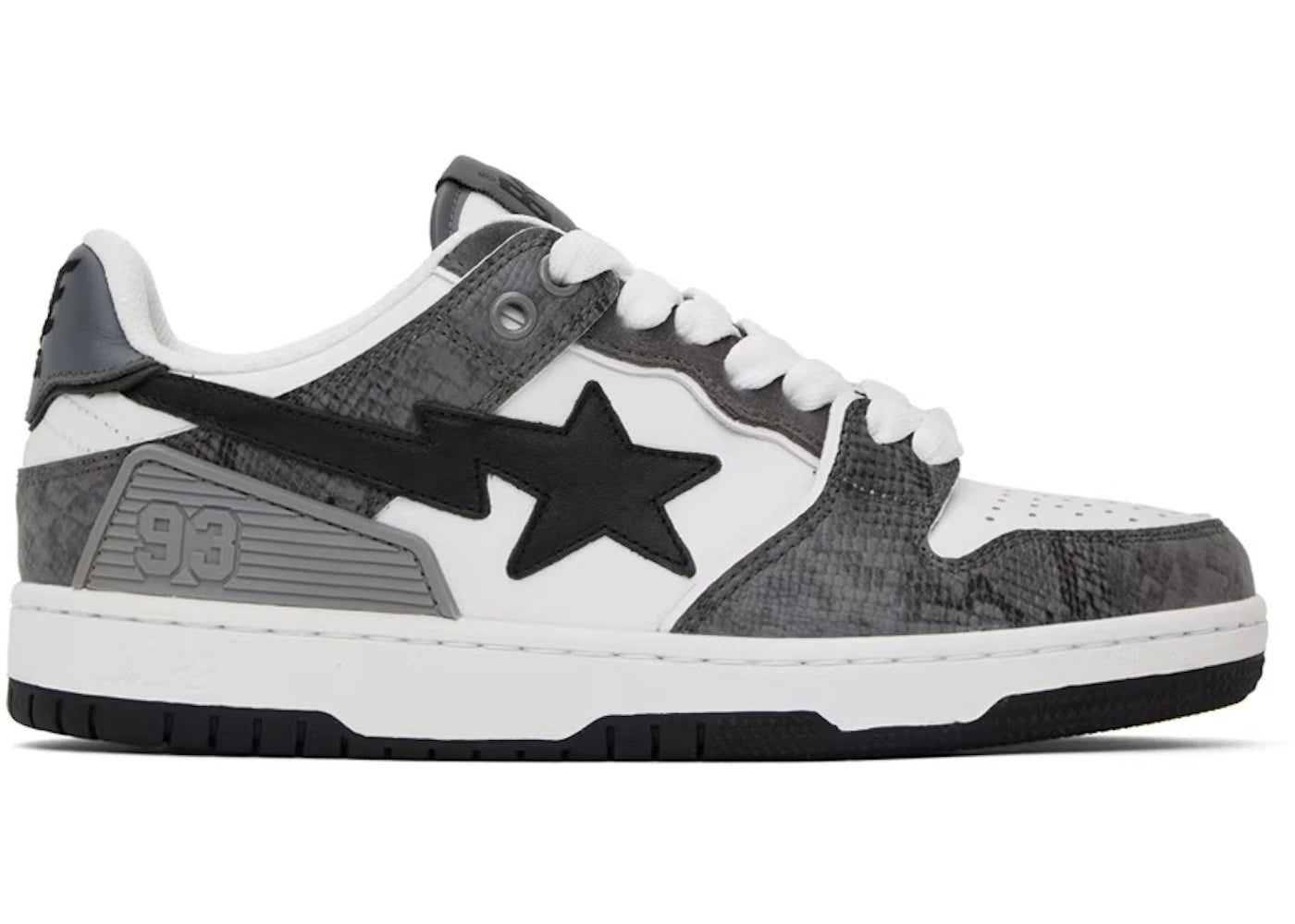 A Bathing Ape Sk8 Sta #1 Black Snakeskin