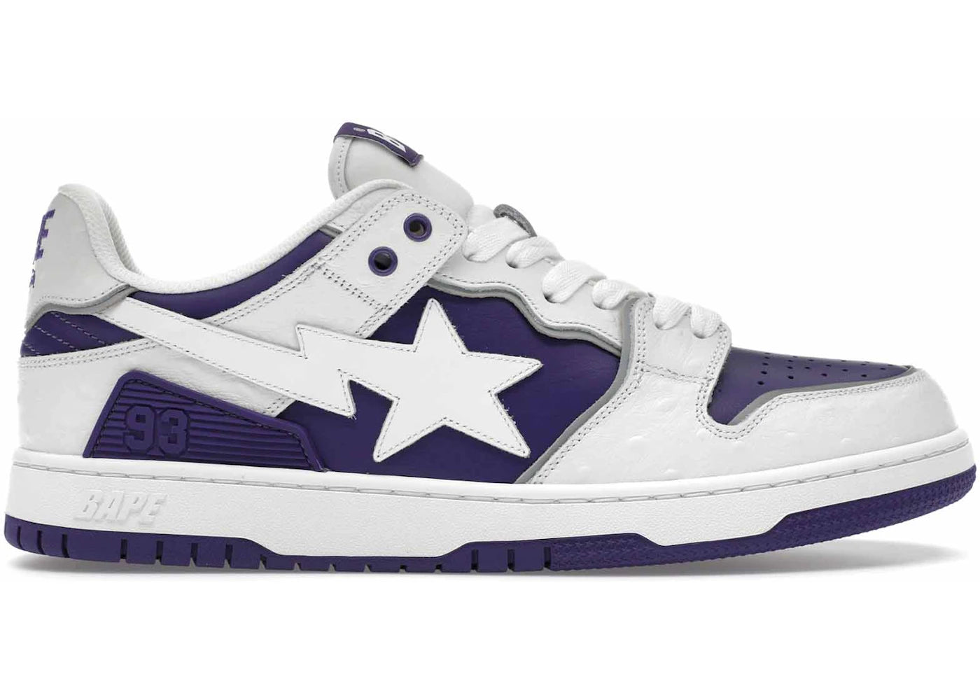 A Bathing Ape Sk8 Sta #1 Ostrich Pack White Purple