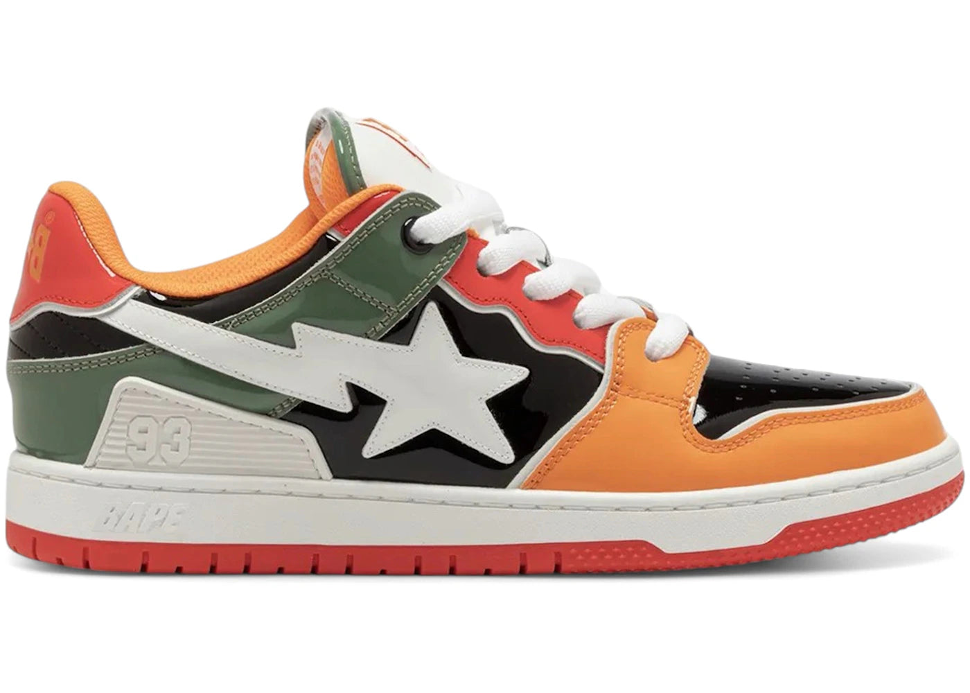 A Bathing Ape Sk8 Sta #2 M1 Green Orange