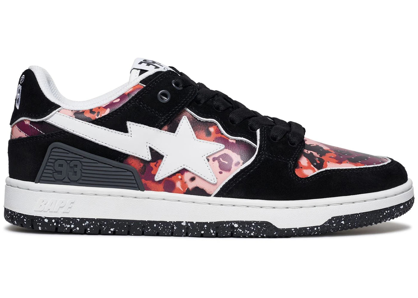 A Bathing Ape Sk8 Sta #3 Map Camo Black Red