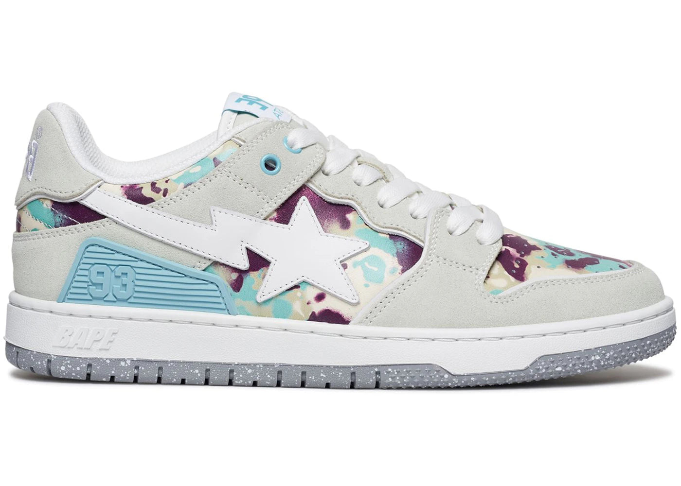A Bathing Ape Sk8 Sta #3 Map Camo Grey Blue