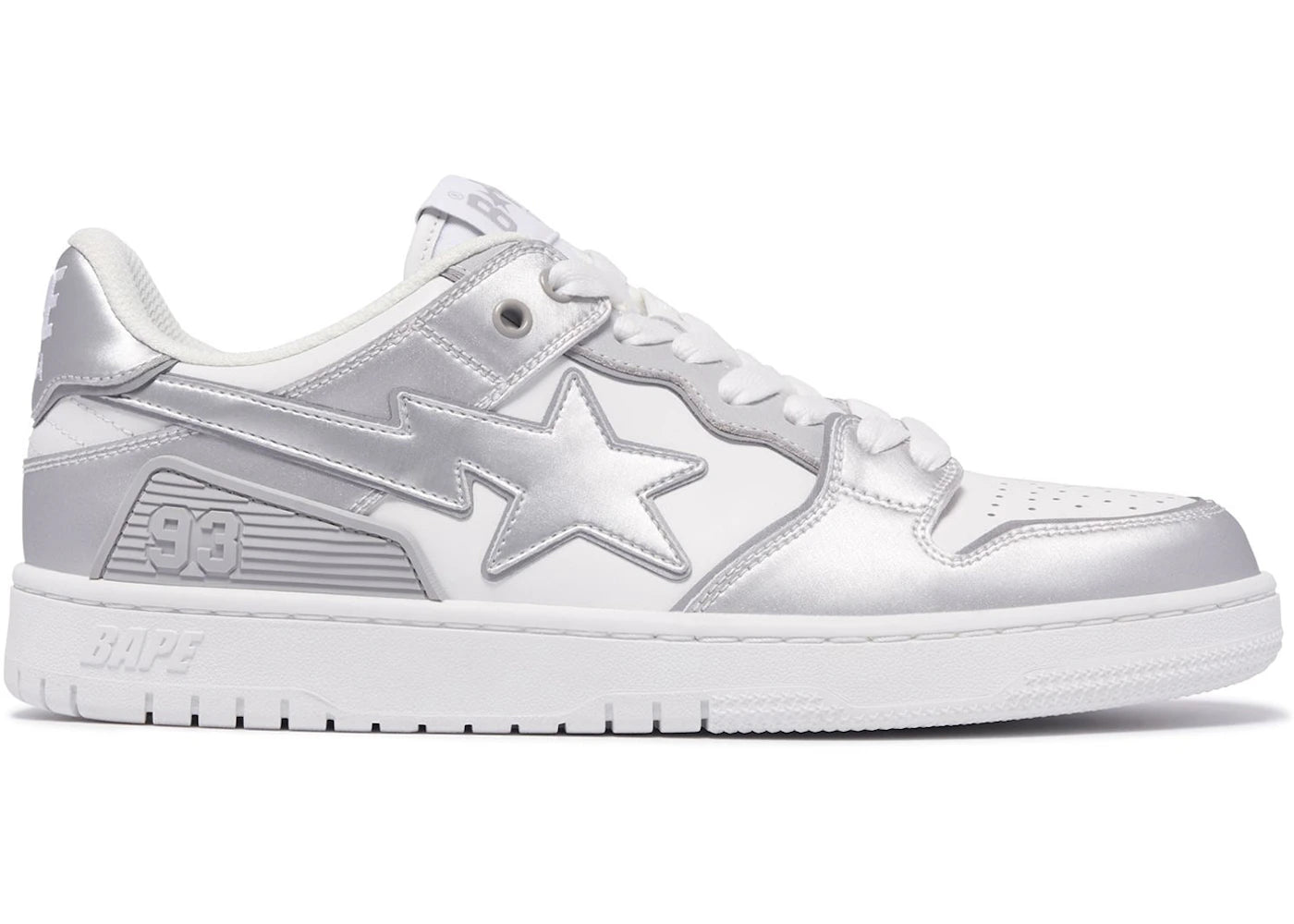 A Bathing Ape Sk8 Sta #4 White Silver