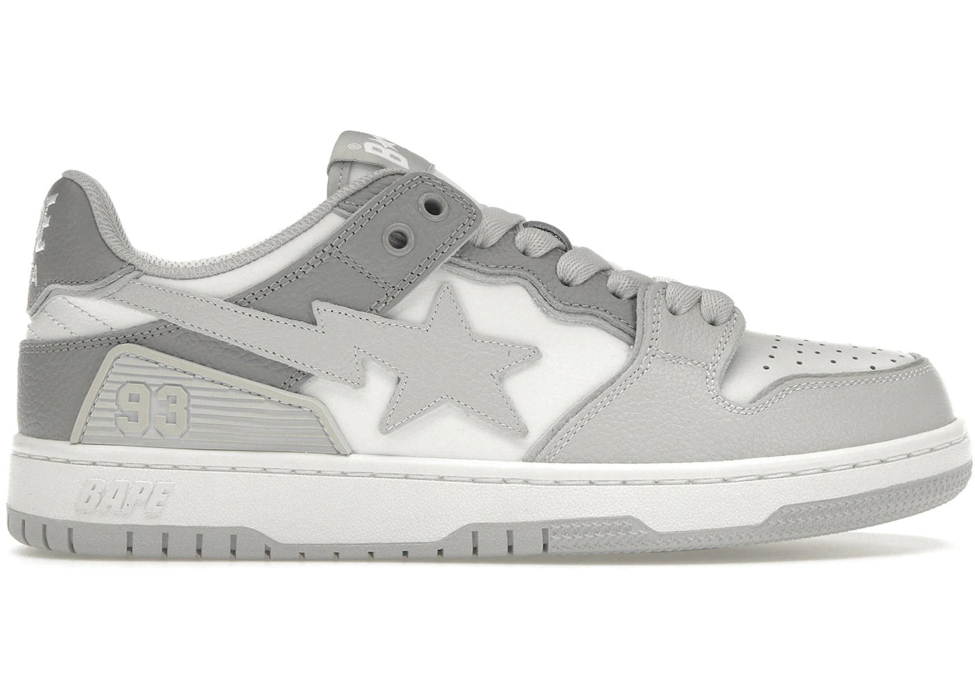 A Bathing Ape Sk8 Sta #5 White Grey
