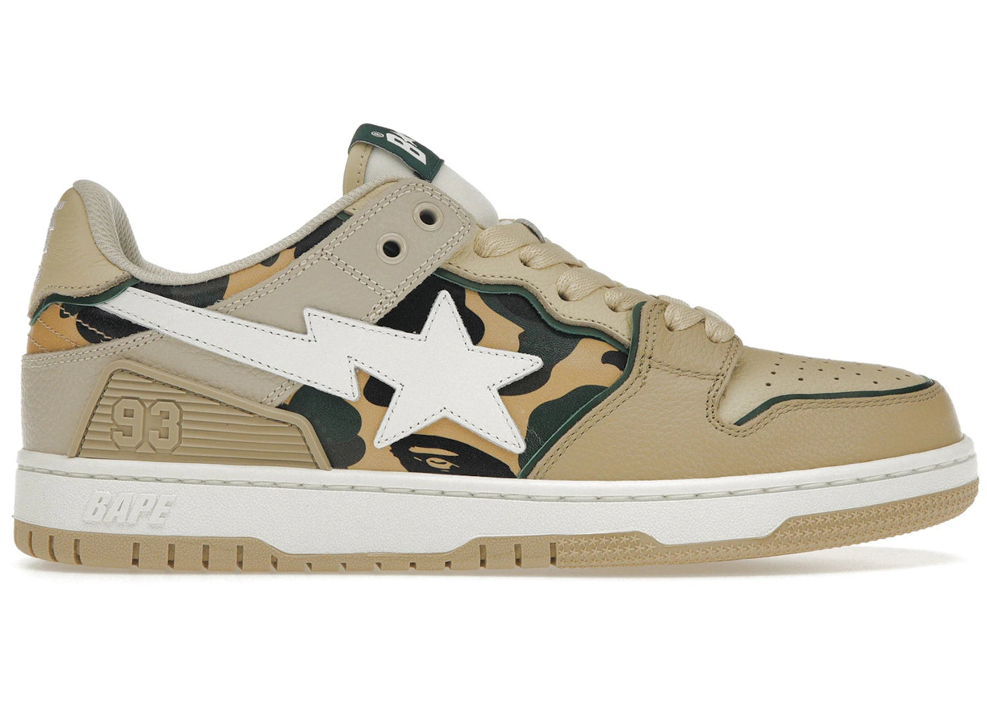 A Bathing Ape Sk8 Sta Beige Yellow Camo