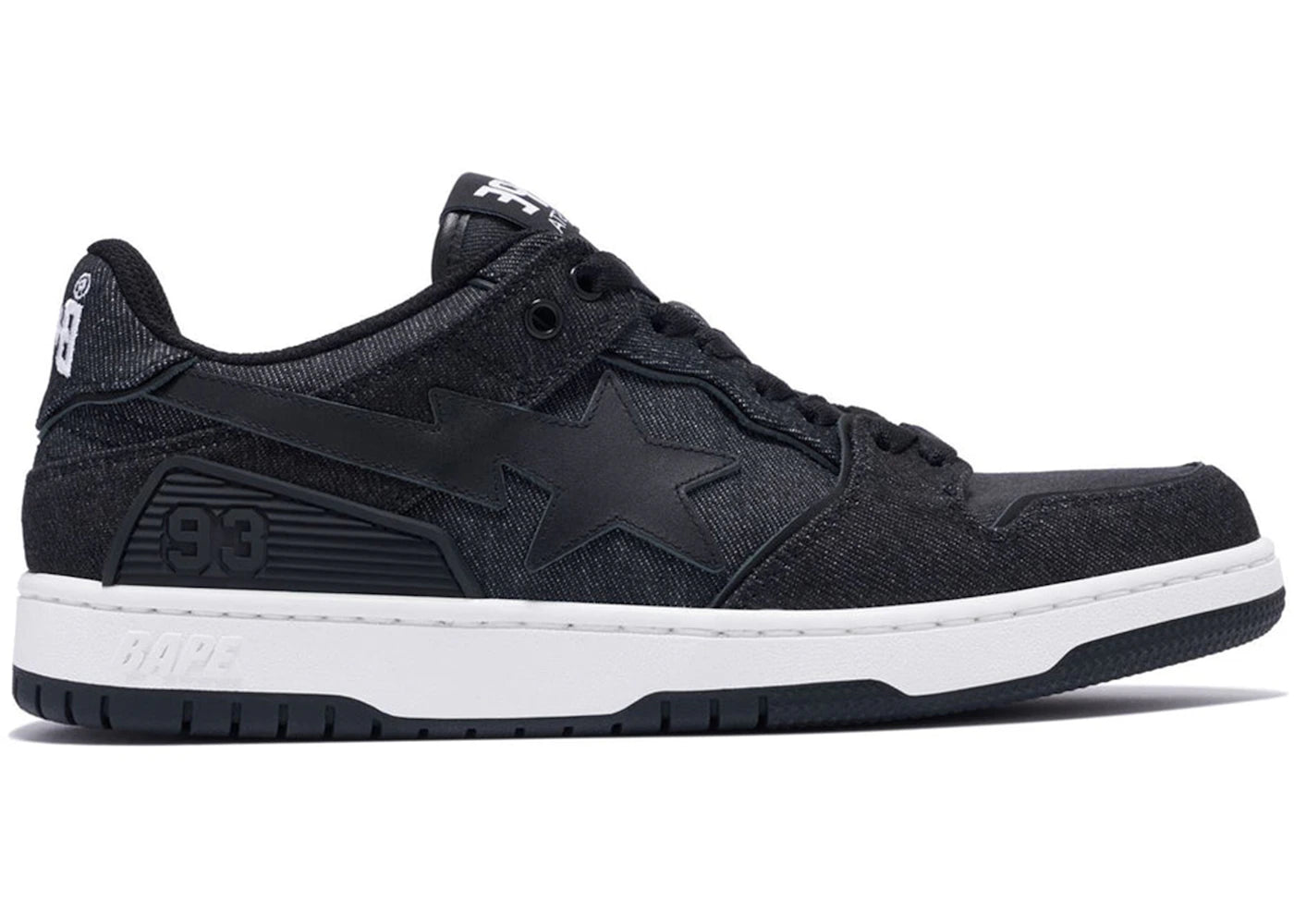 A Bathing Ape Sk8 Sta Black Denim