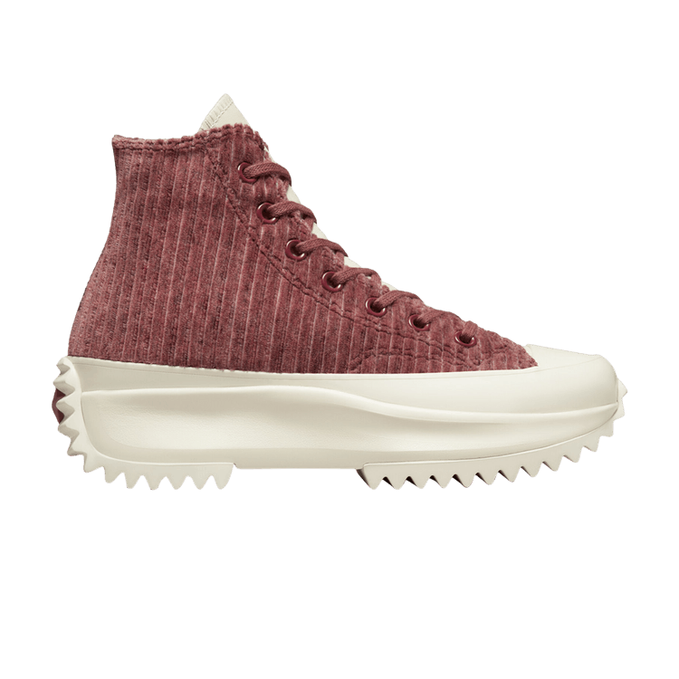 Converse Run Star Hike Platform Hi Striped Knit Dark Wine