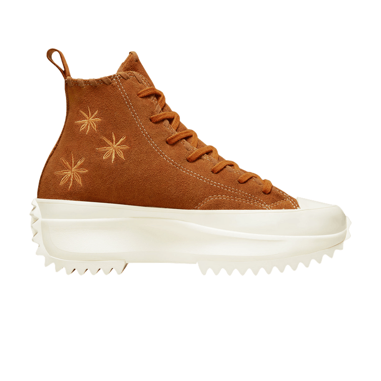 Converse Run Star Hike Platform Hi Embroidered Floral Amber