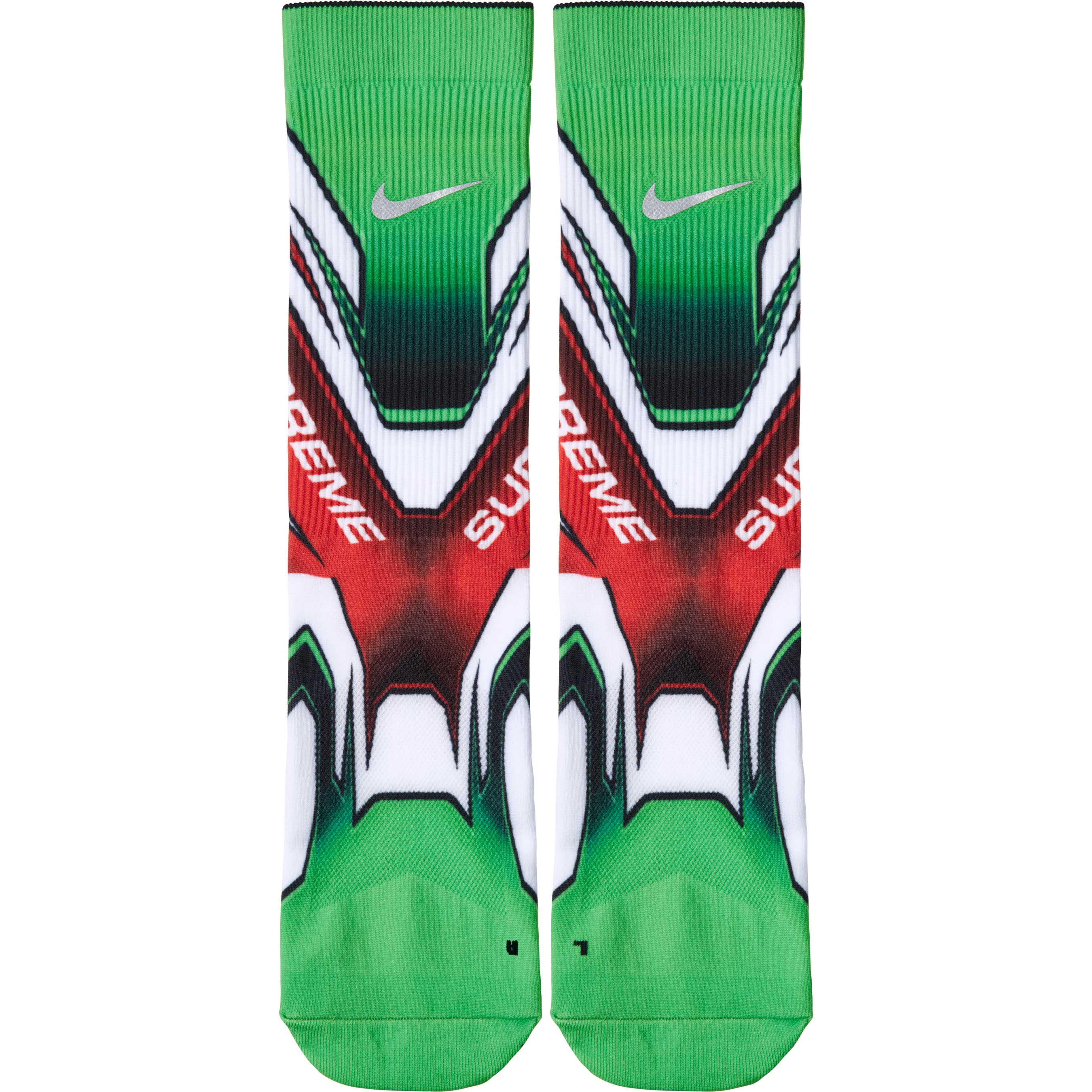 Supreme / Nike Crew Socks - Green Multi