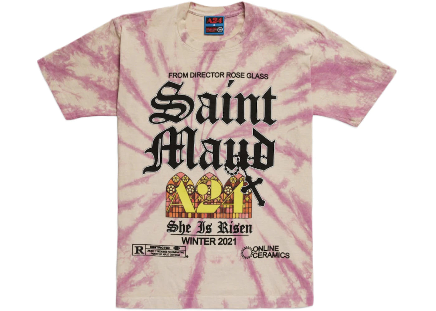 A24 Online Ceramics x Saint Maud Stained Glass T-shirt Tie-Dye