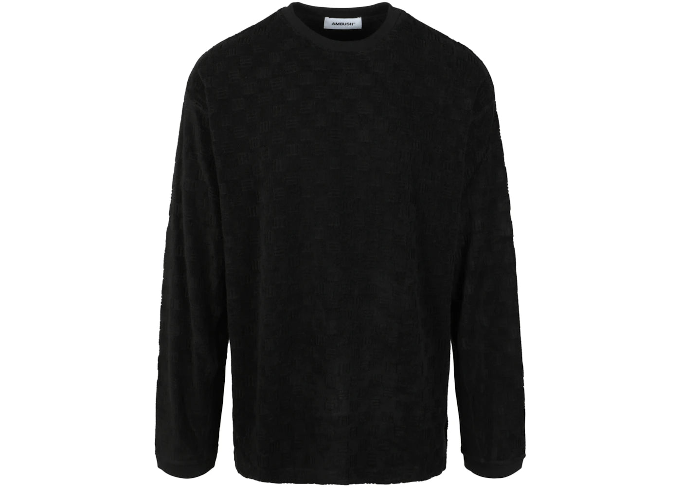 Ambush Monogram Crewneck Sweater Black