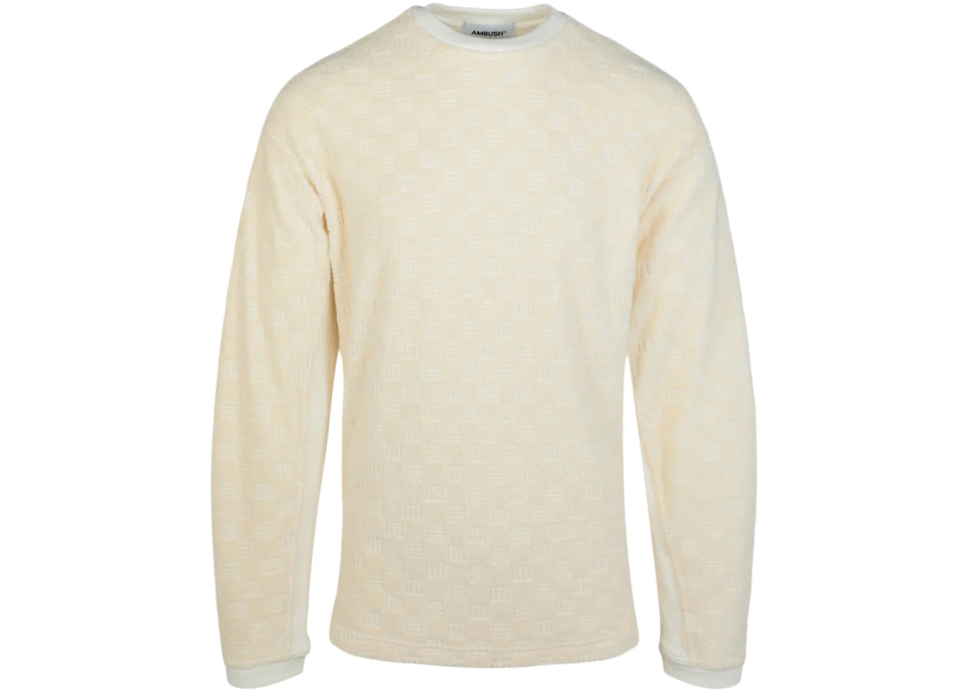 Ambush Monogram Crewneck Sweatshirt White