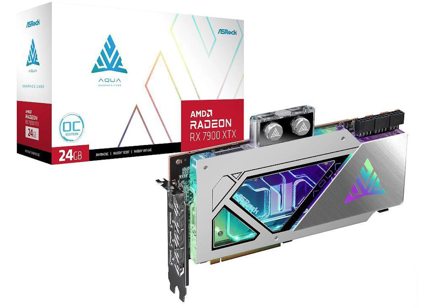 AMD ASRock Aqua Radeon RX 7900 XTX 24GB OC Graphics Card RX7900XTX AQ 24GO