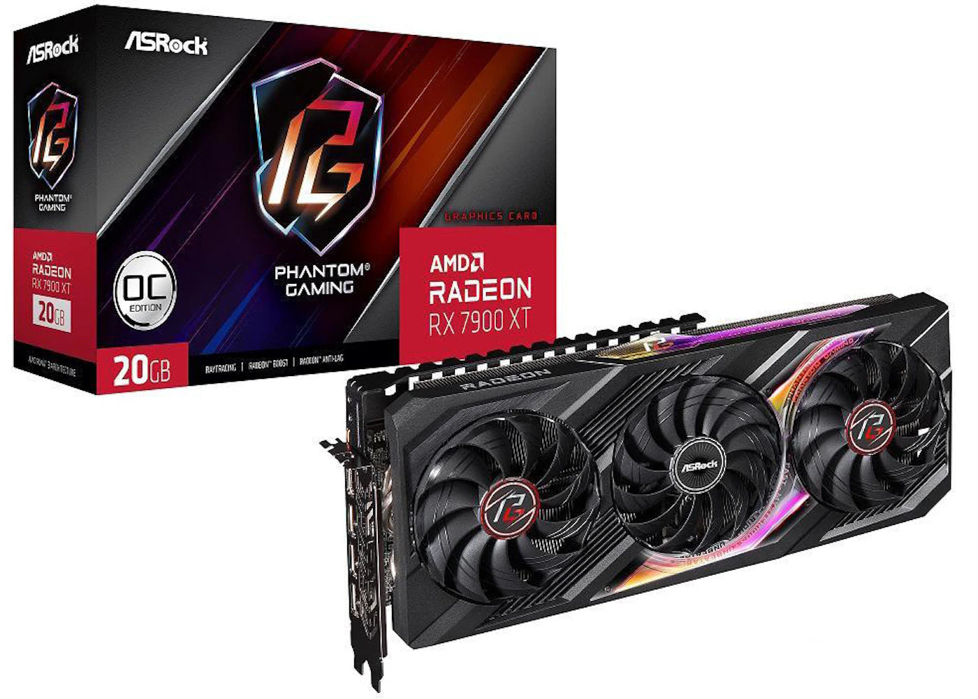 AMD ASRock Phantom Gaming Radeon RX 7900 XT 20GB Graphics Card RX7900XT PG 20GO