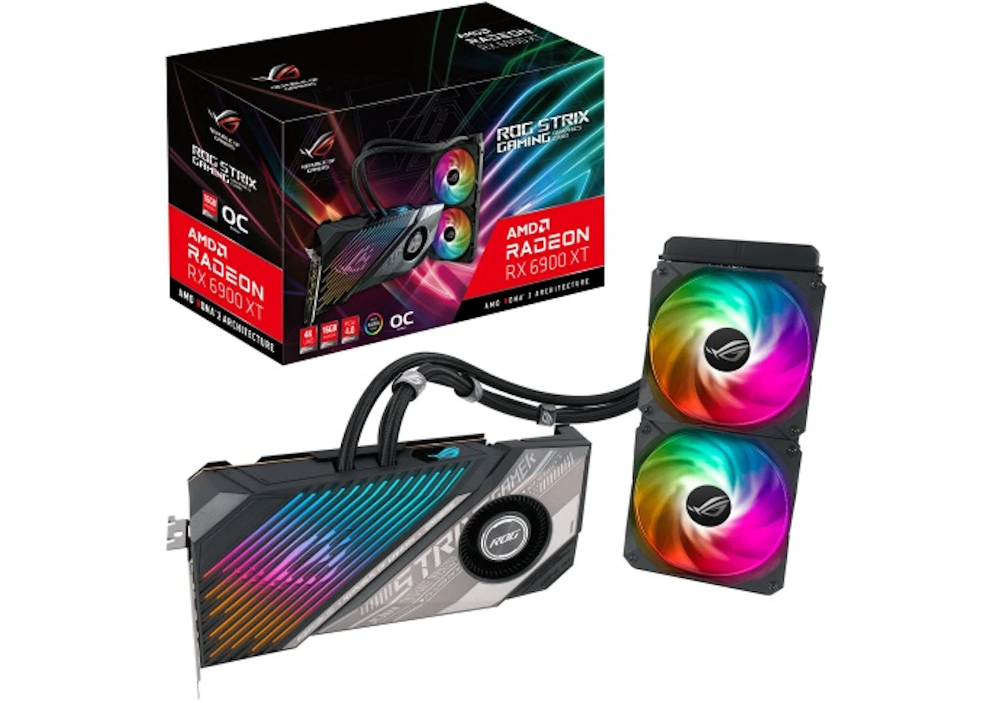 AMD ASUS ROG STRIX LC AMD Radeon RX 6900 XT OC Graphics Card (90YV0GF0-M0AA00)