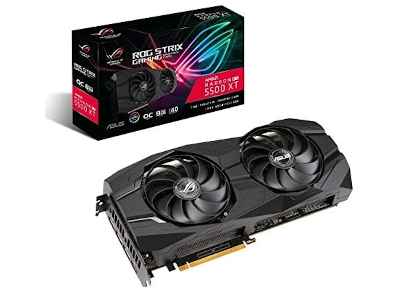 AMD ASUS ROG STRIX Radeon RX 5500XT 8GB OC Graphics Card (ROG-STRIX-RX5500XT-O8G-GAMING)
