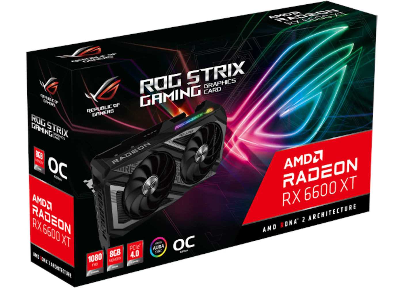 AMD ASUS ROG STRIX Radeon RX 6600 XT 8G OC Graphics Card (ROG-STRIX-RX6600XT-O8G-GAMING)