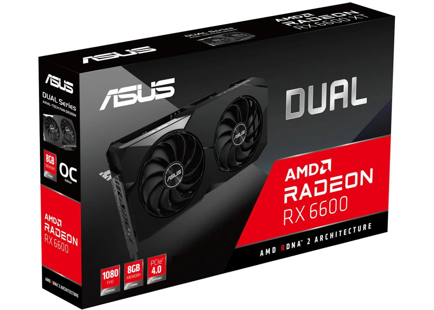 AMD ASUS Radeon Dual RX 6600 8GB OC Graphics Card DUAL-RX6600-8G-SAY