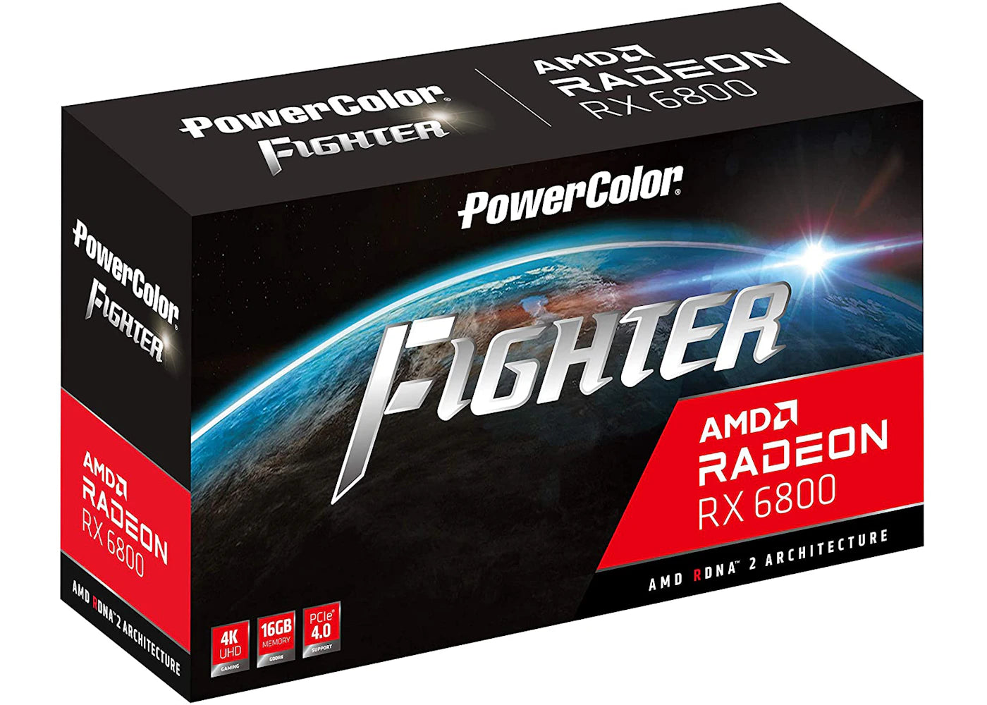 AMD PowerColor Fighter Radeon RX 6800 OC16G Graphics Card (AXRX 6800 16GBD6-3DH/OC)