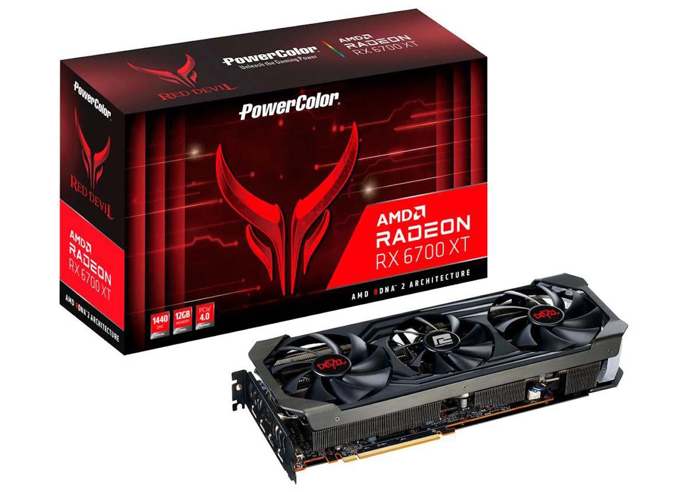 AMD PowerColor Red Devil Radeon RX 6700 XT Graphics Card (AXRX 6700XT 12GBD6-3DHE/OC)