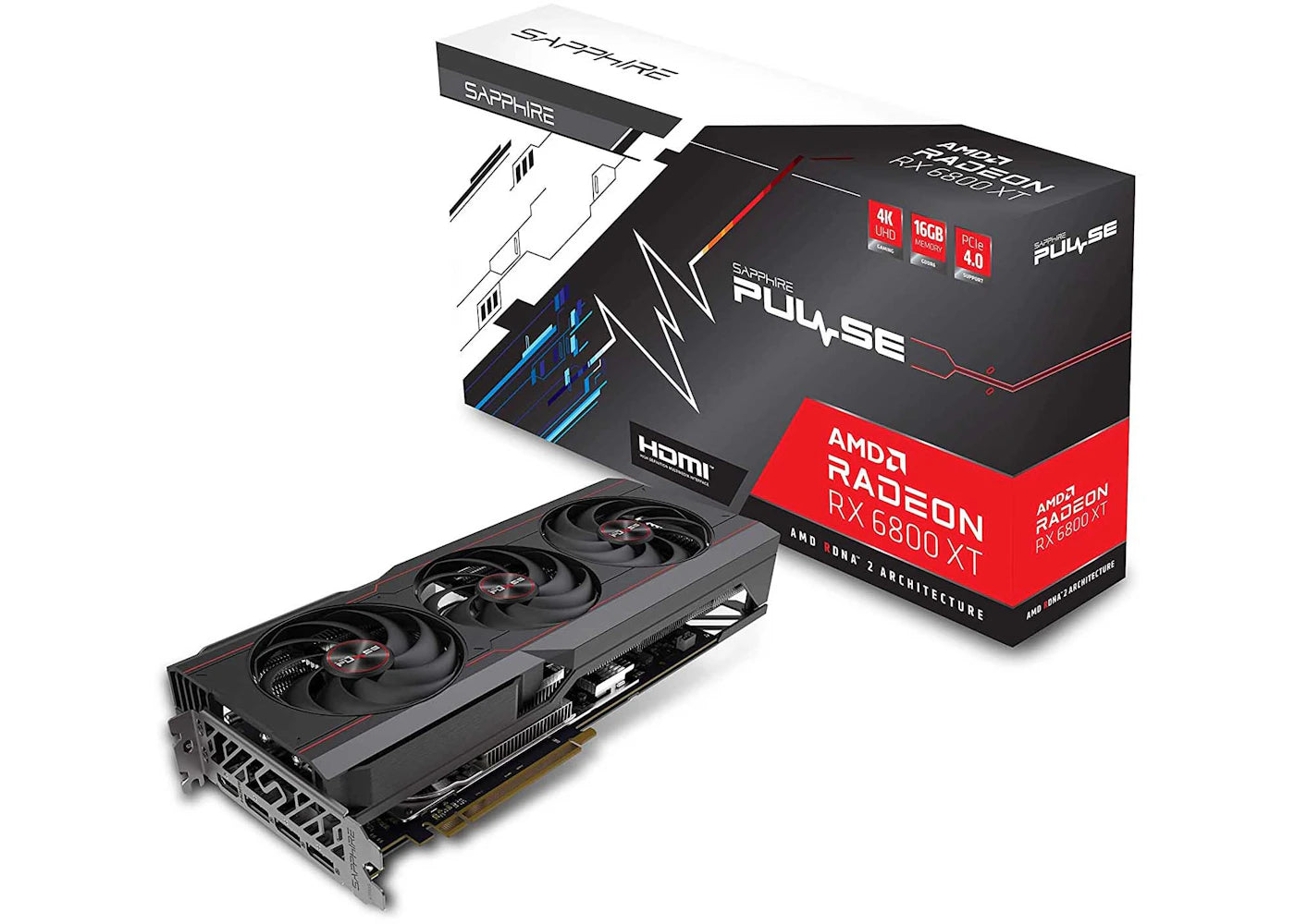 AMD SAPPHIRE PULSE Radeon RX 6800 XT 16G Graphics Card (11304-03-20G)