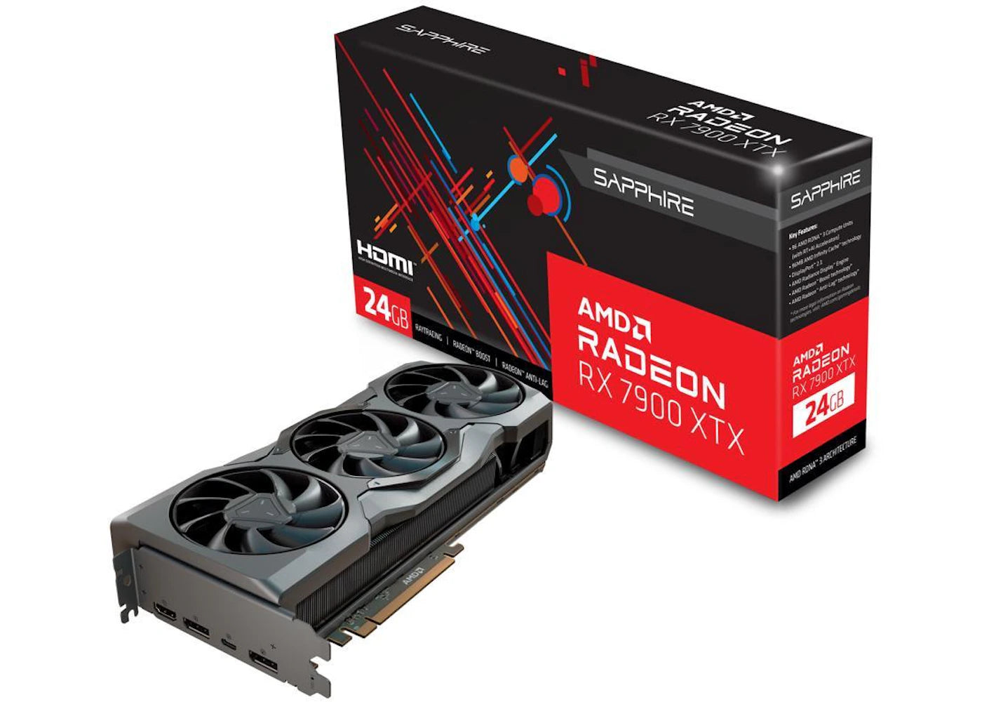 AMD SAPPHIRE Radeon RX 7900 XTX 24GB Graphics Card 21322-01-20G