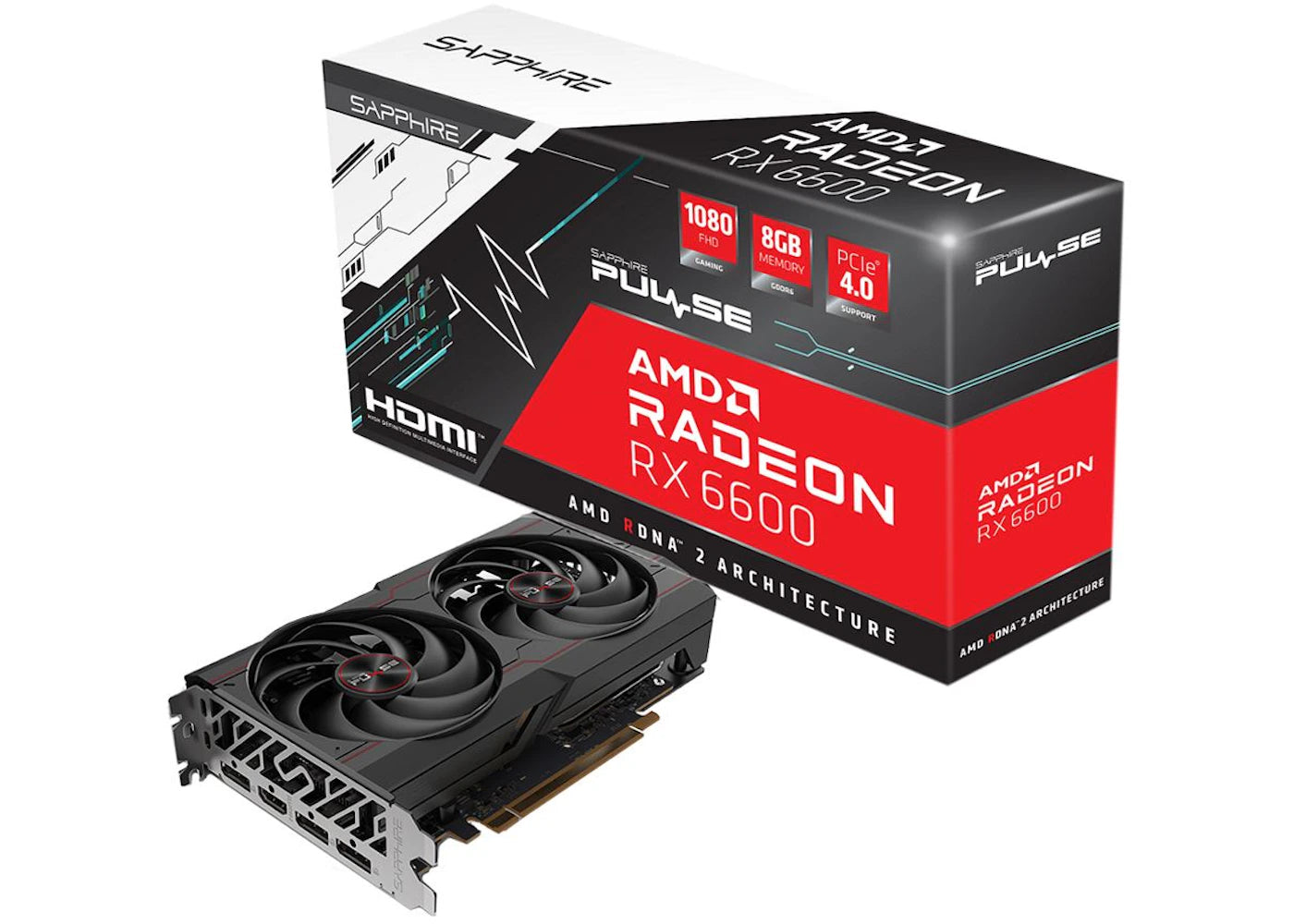 AMD Sapphire Radeon RX 6600 Pulse 8G Graphics Card 11310-01-20G