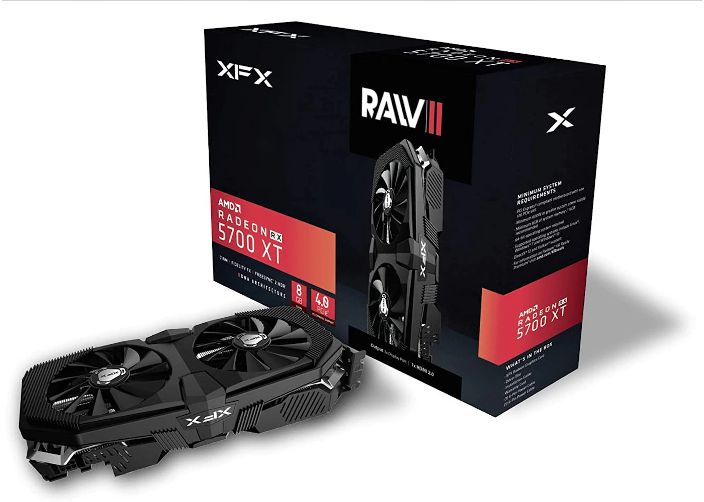 AMD XFX Radeon RX 5700 XT Raw II 8GB Graphics Card (RX-57XT8OFF6)