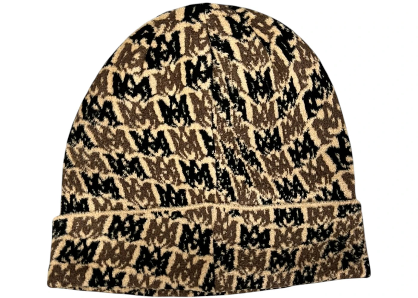 AMIRI All Over Logo Beanie Brown