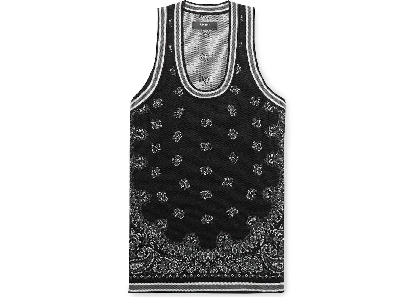 AMIRI Bandana Basketball Tank Top Black