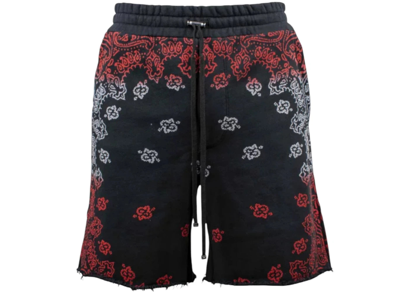 AMIRI Bandana Bleach Shorts Red / White