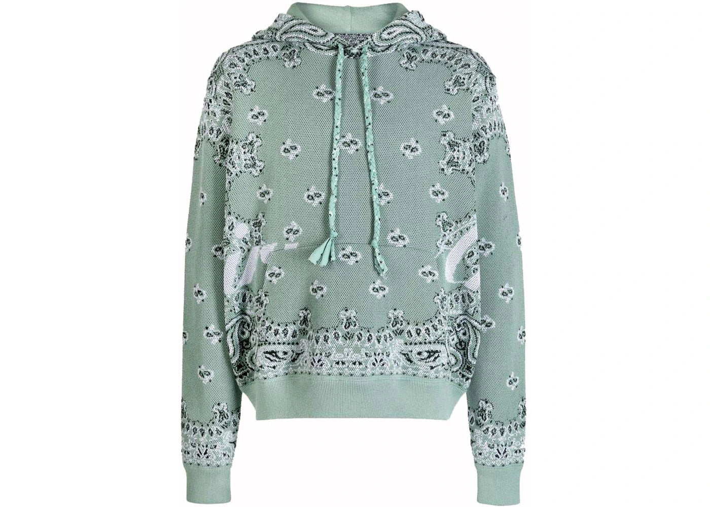 AMIRI Bandana Knit Hoodie Mint