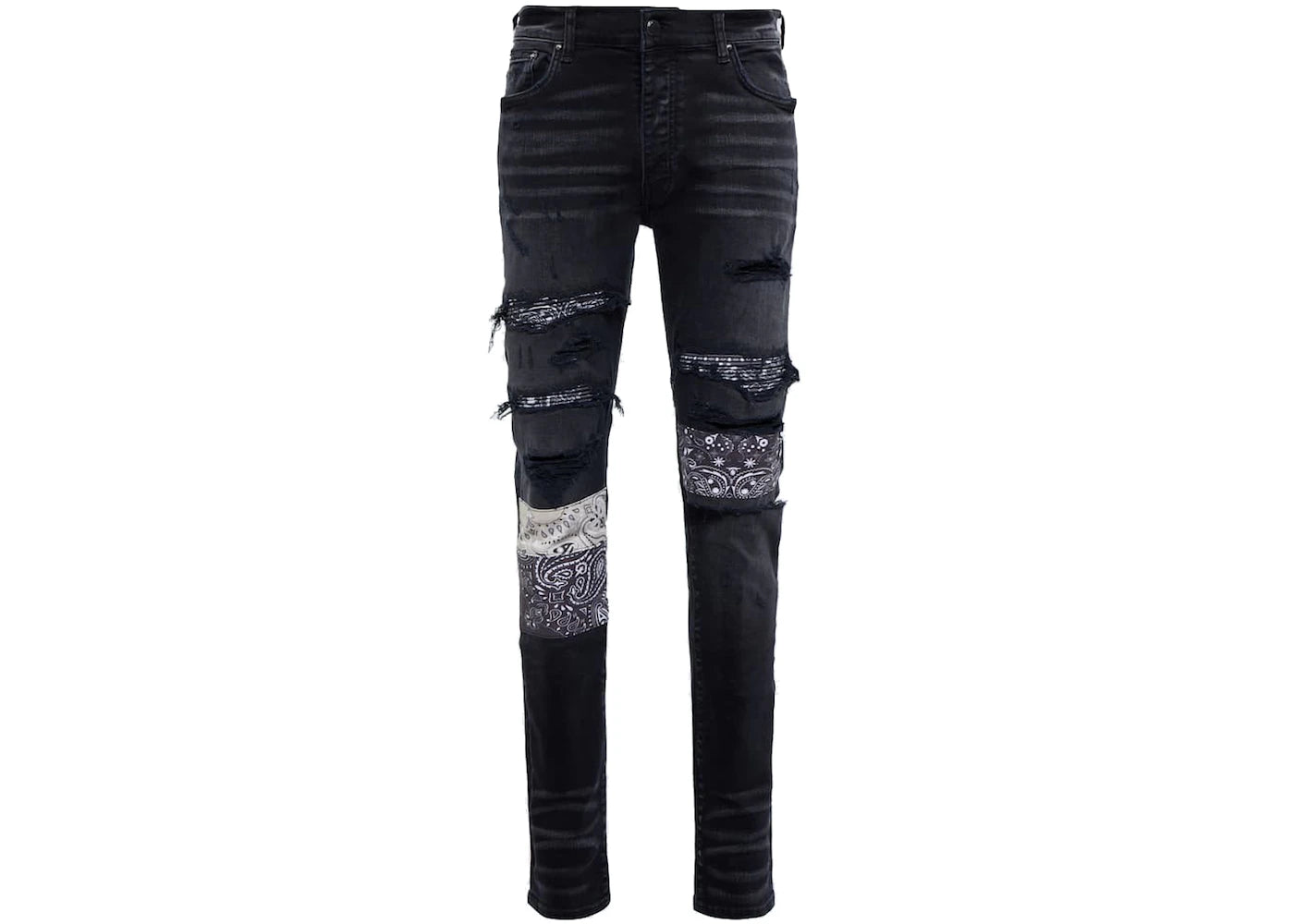 AMIRI Bandana Skinny Fit Jeans Black