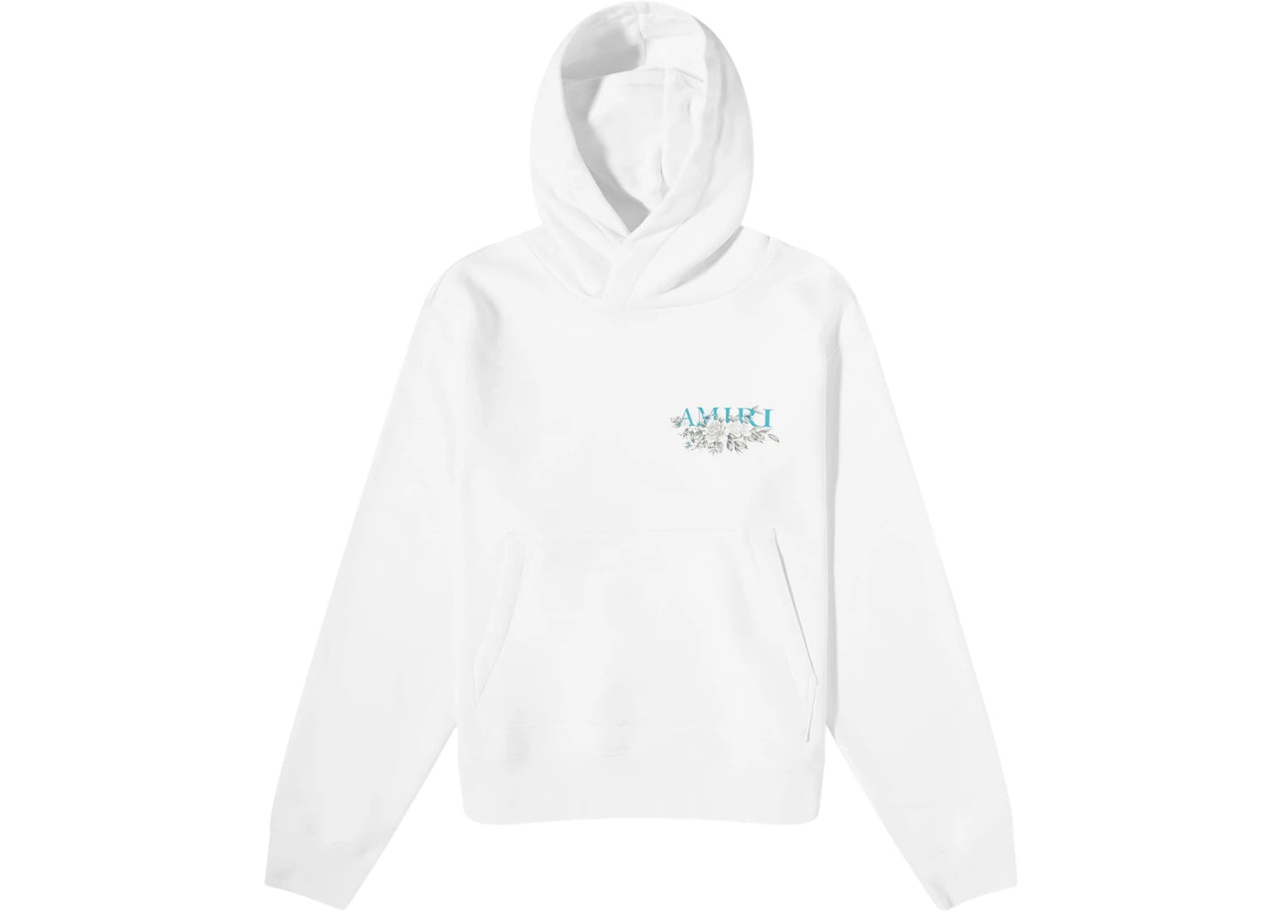 AMIRI Floral Logo Hoodie White