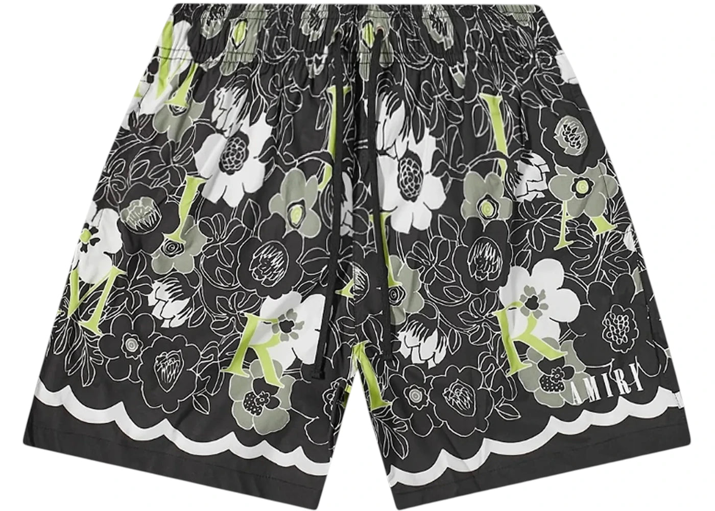 AMIRI Flower Amiri Swim Shorts Black