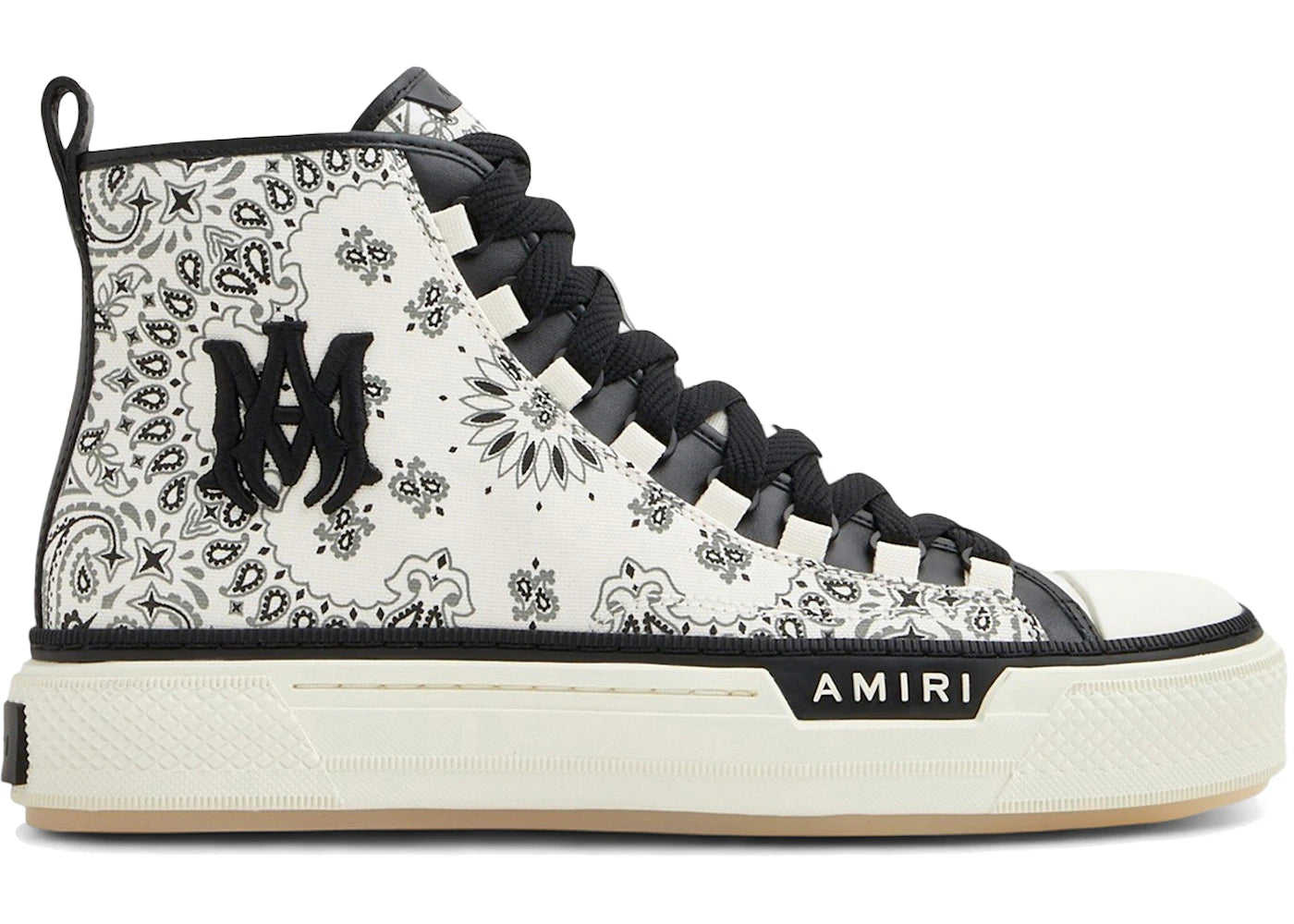 AMIRI M.A. Logo Court High Bandana White Black