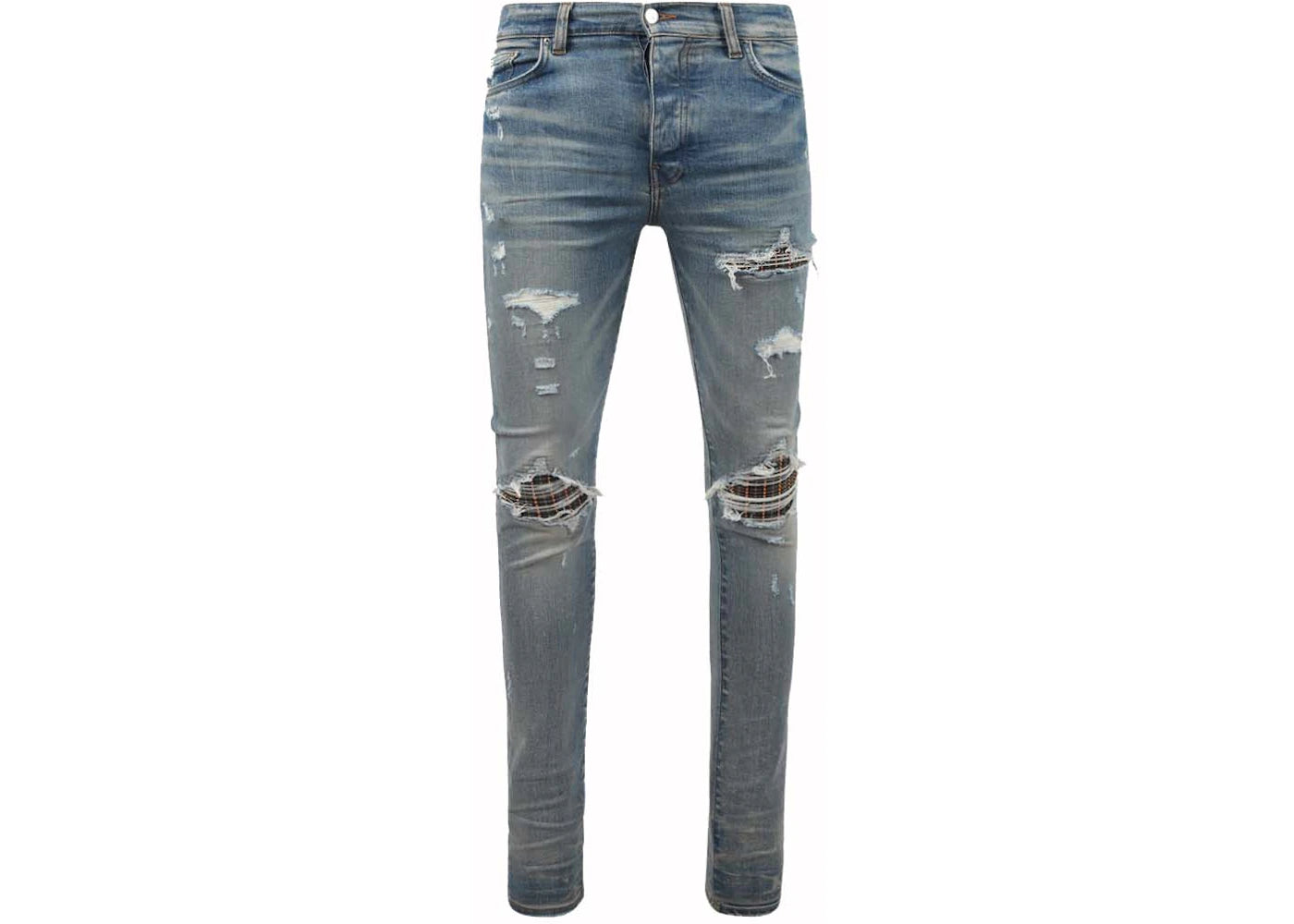 AMIRI MX1 Neon Plaid Jeans Clay Indigo
