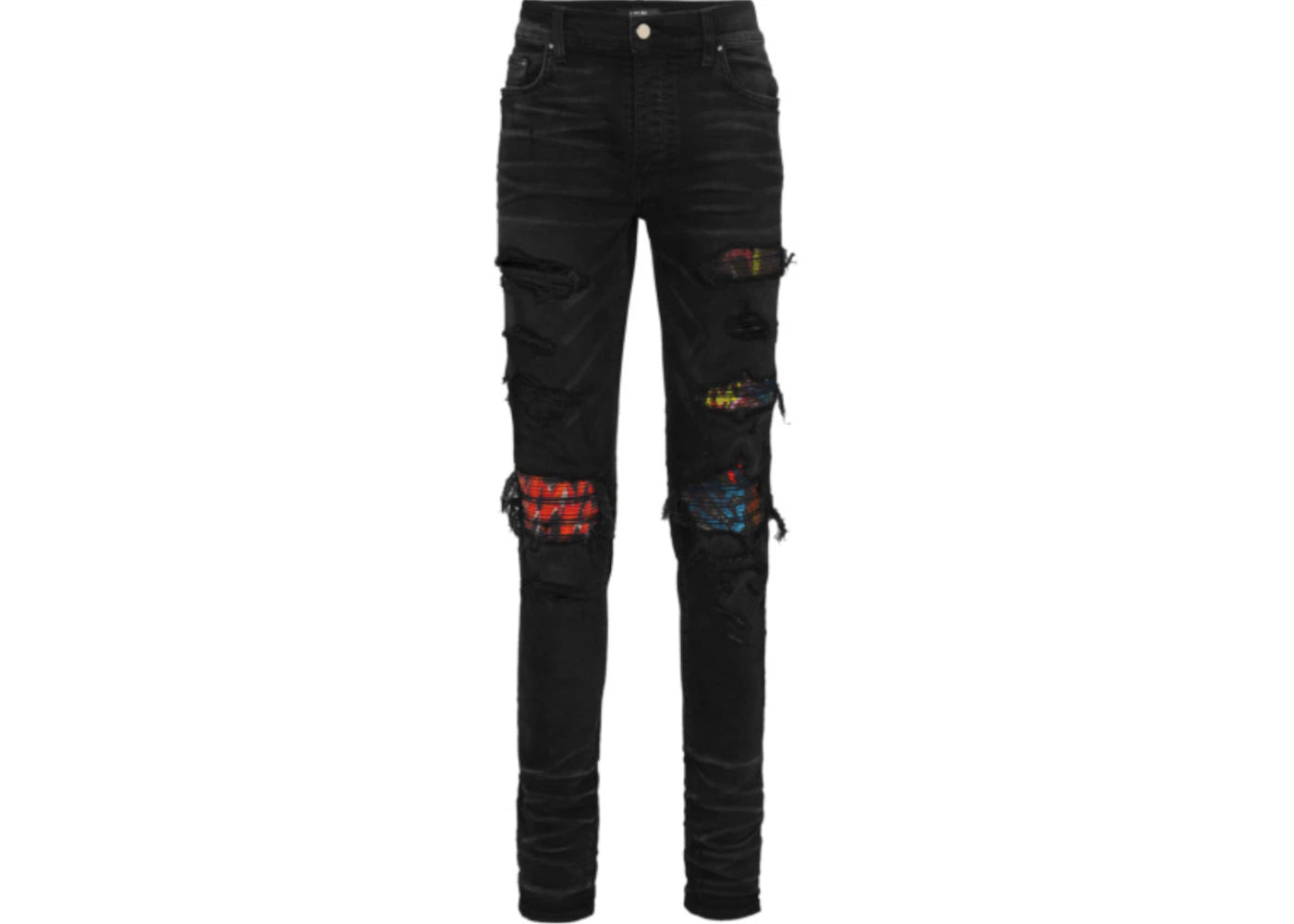 AMIRI MX1 Skinny Fit Vintage Tee Animation Jean Aged Black