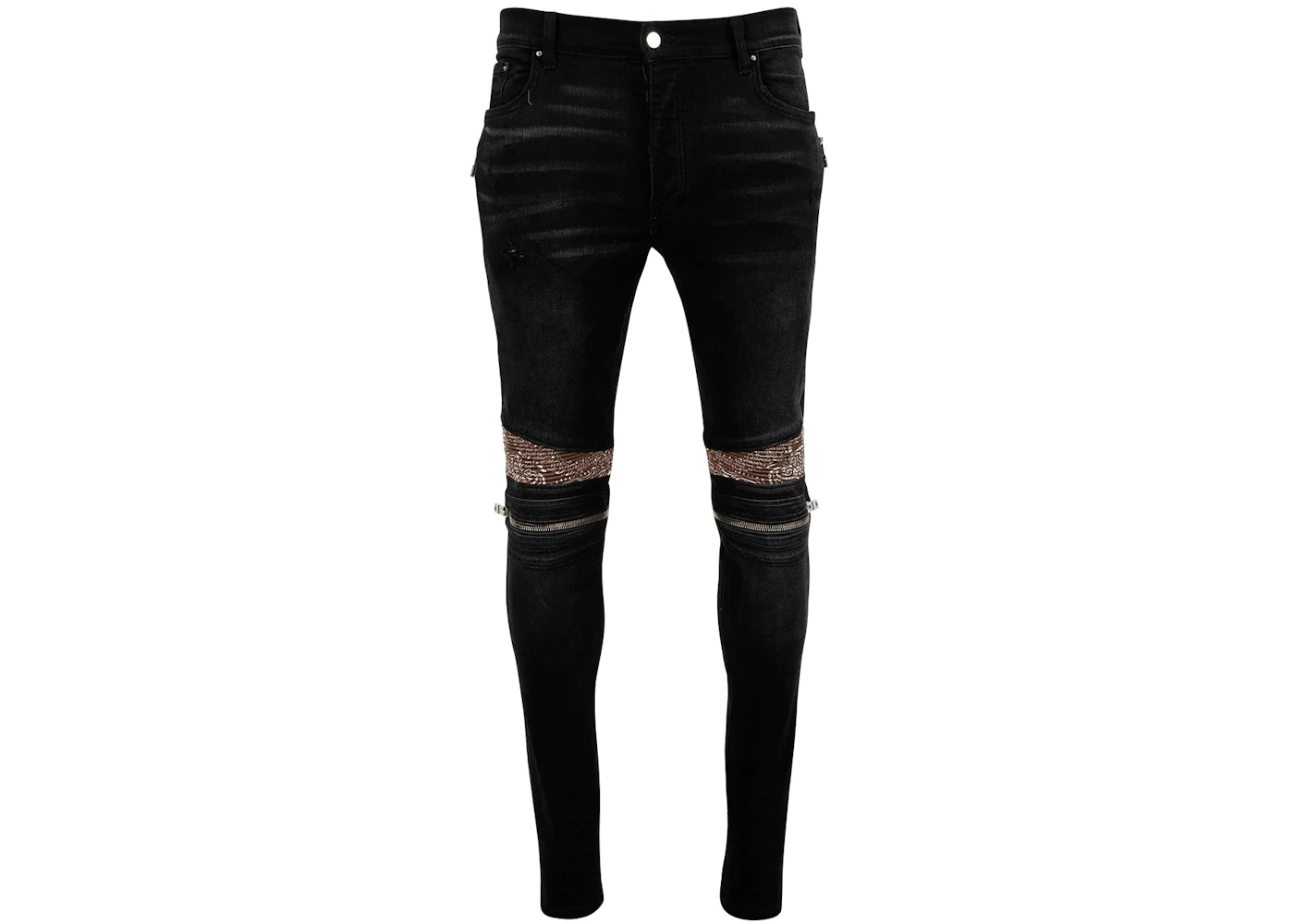 AMIRI MX2 Brown Bandana Jeans Antique Black