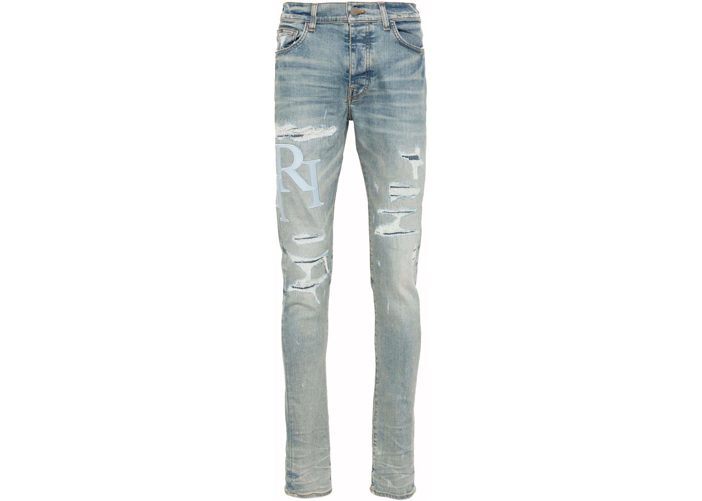 AMIRI Staggered Logo Jean Clay Indigo