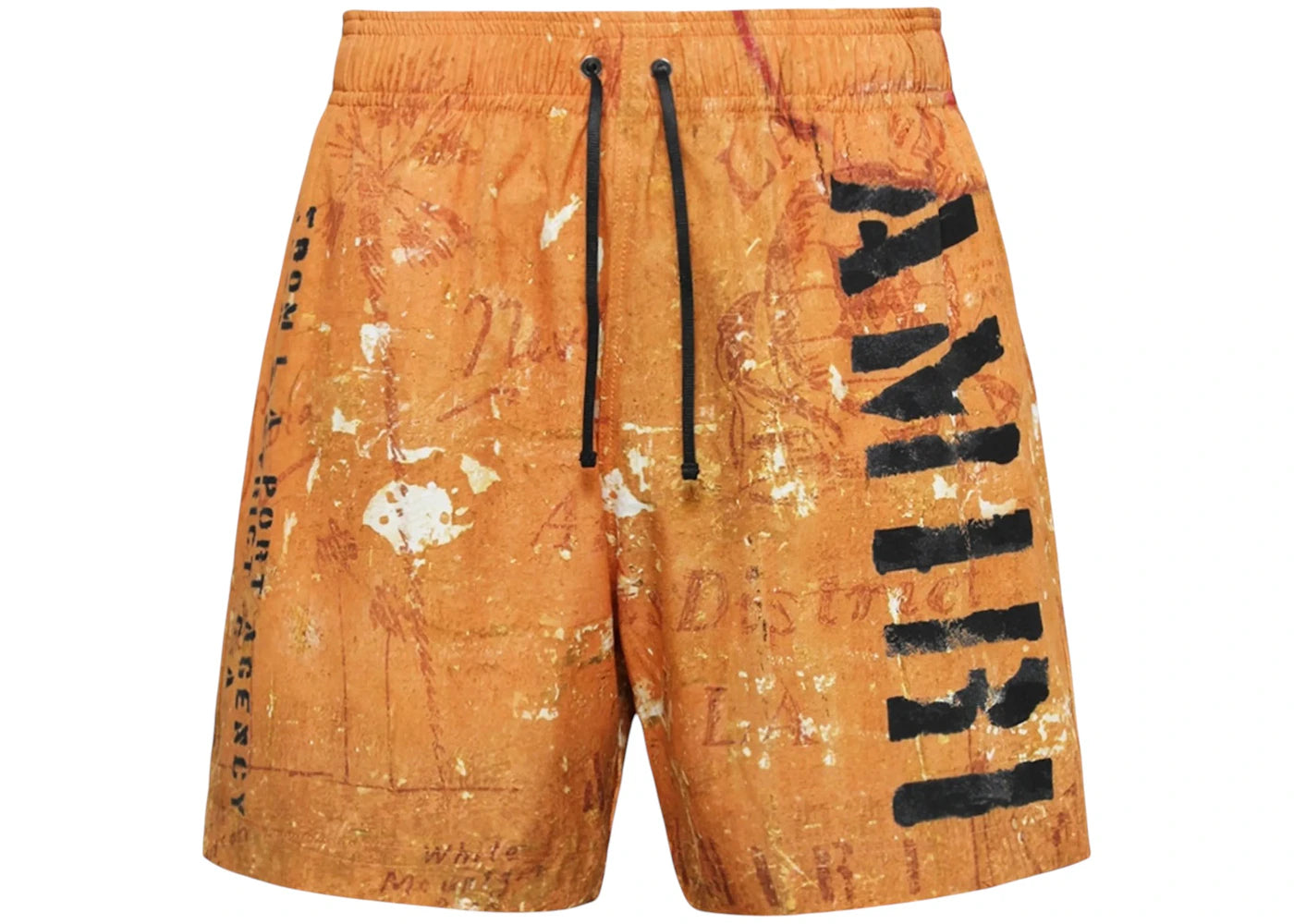 AMIRI Stencil Military Swim Shorts Orange