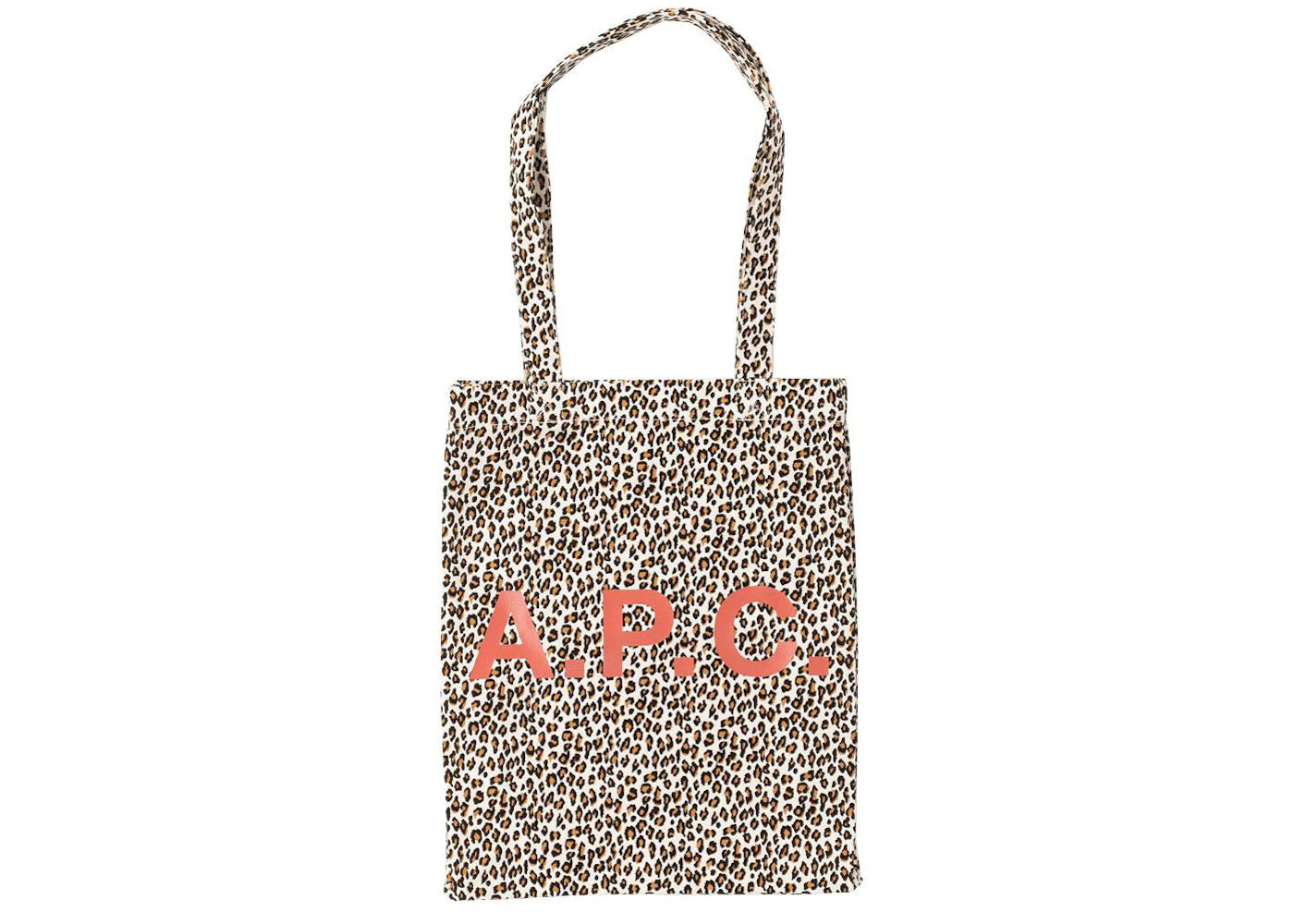 A.P.C. Lou Tote Bag Leopard Print Canvas
