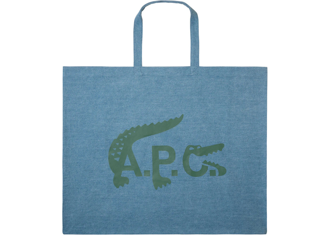 A.P.C. x Lacoste Denim XXL Shopping Bag Stonewashed Indigo