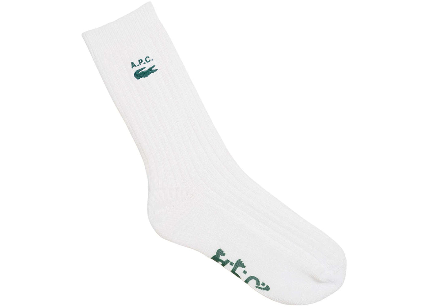 A.P.C. x Lacoste Socks White