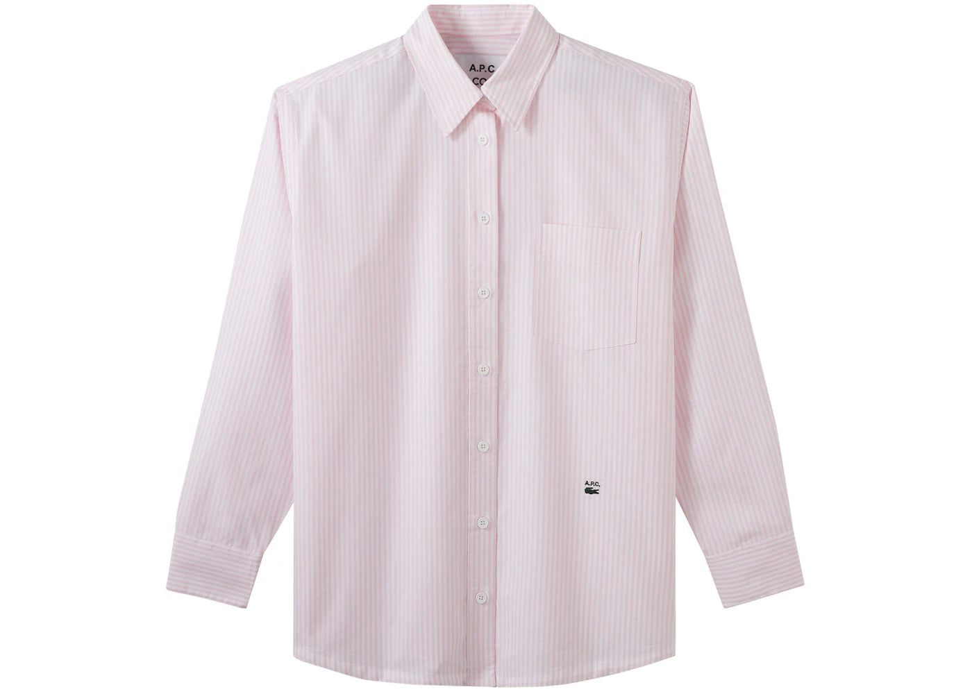 A.P.C. x Lacoste Striped Shirt Pink