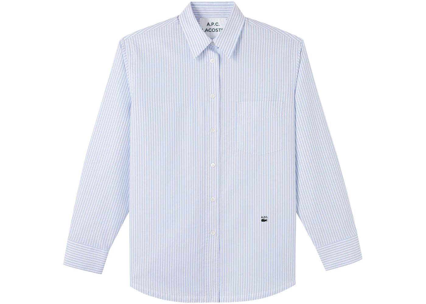 A.P.C. x Lacoste Women's Striped Shirt Blue