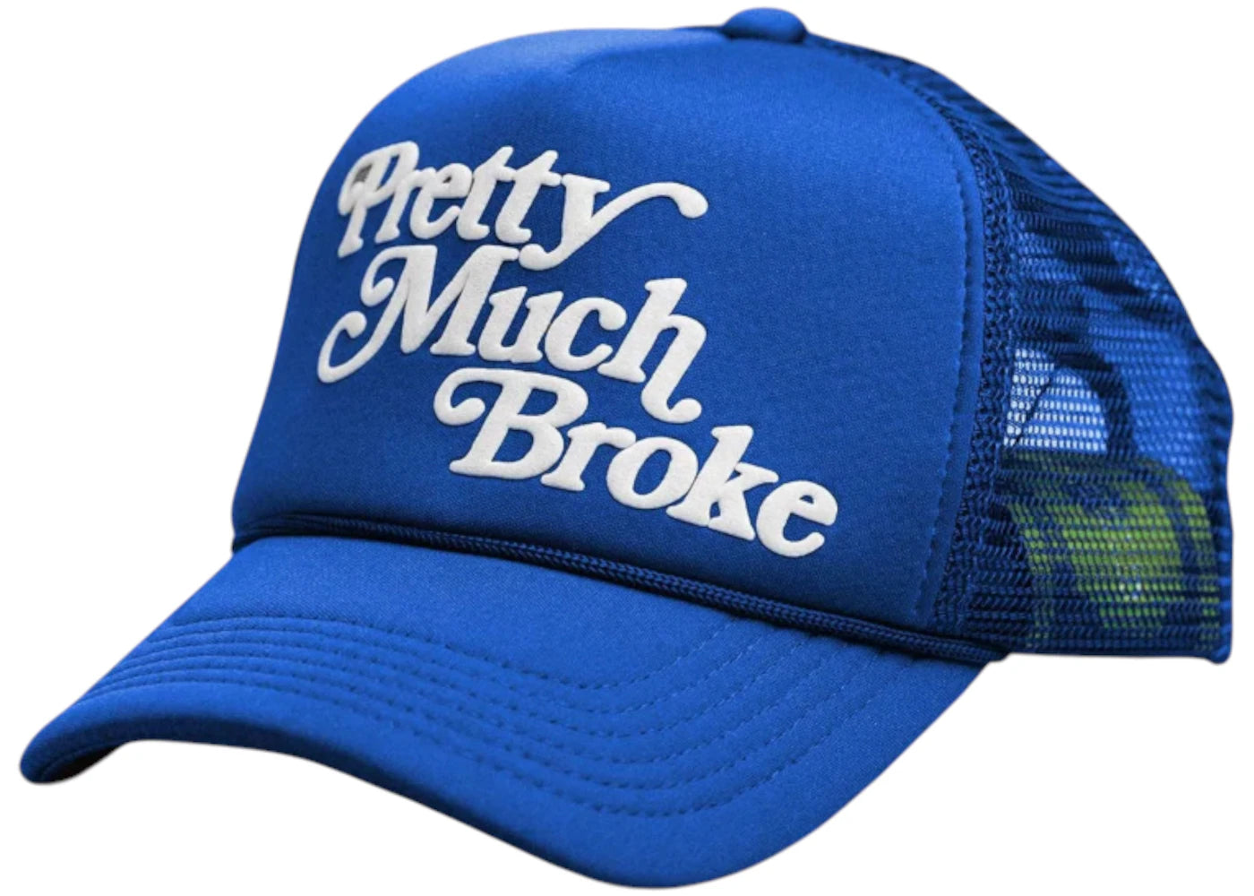 APTHCRY Pretty Much Broke Trucker Cap Royal Blue