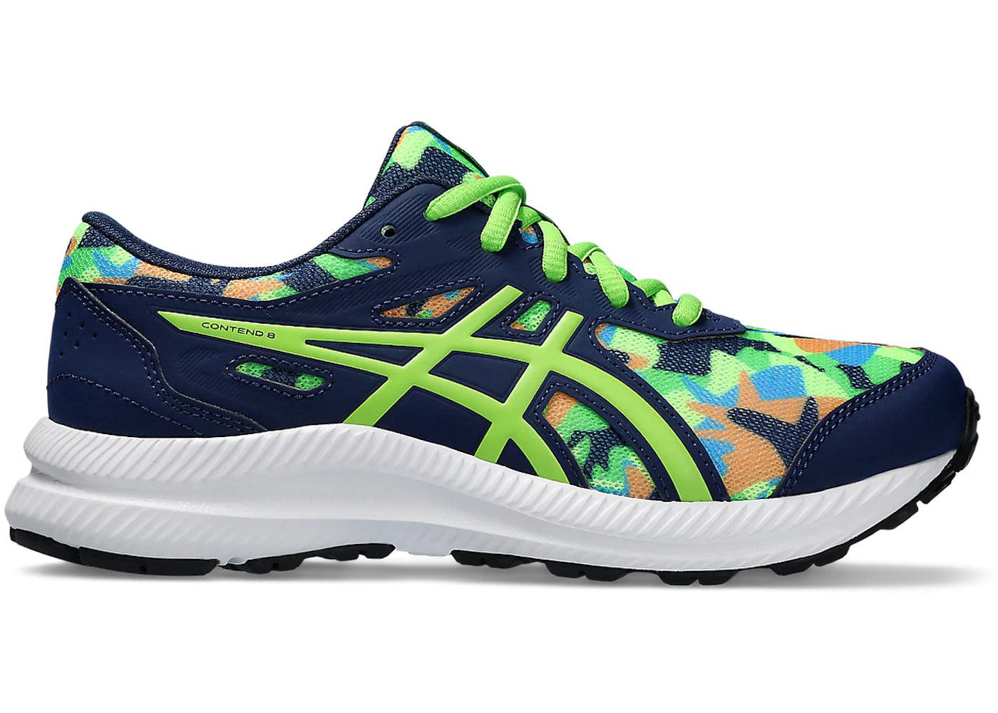 ASICS Contend 8 Blue Expanse Electric Lime (GS)