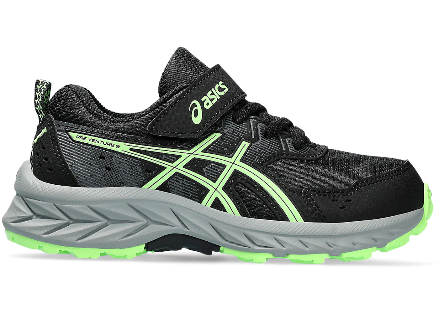ASICS Gel-Venture 9 Black Illuminate Green (PS)